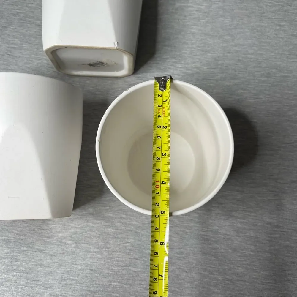 Target White 5” Round Ceramic Planter Pot 3 PCS. Set